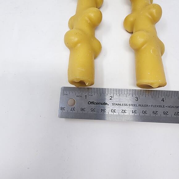 Waxmaya Beeswax Candles Bumpy Tapers 10" Modern Handmade in Montreal NWT - Picture 5 of 5